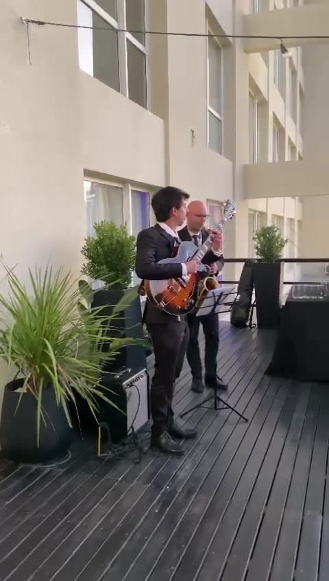 Jazz en vivo en una terraza