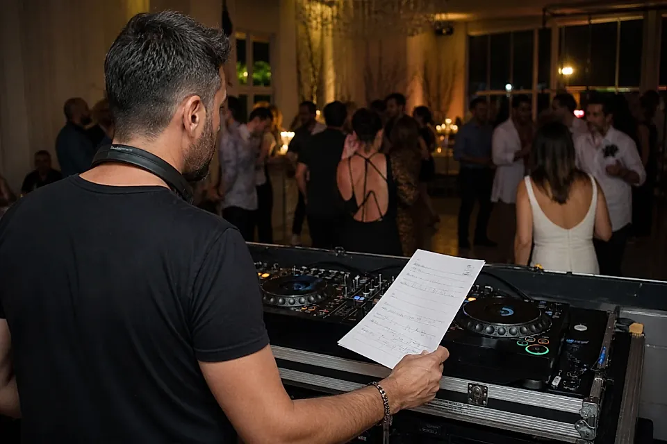Brief para DJ de eventos: cómo ordenar la música sin matar la sorpresa