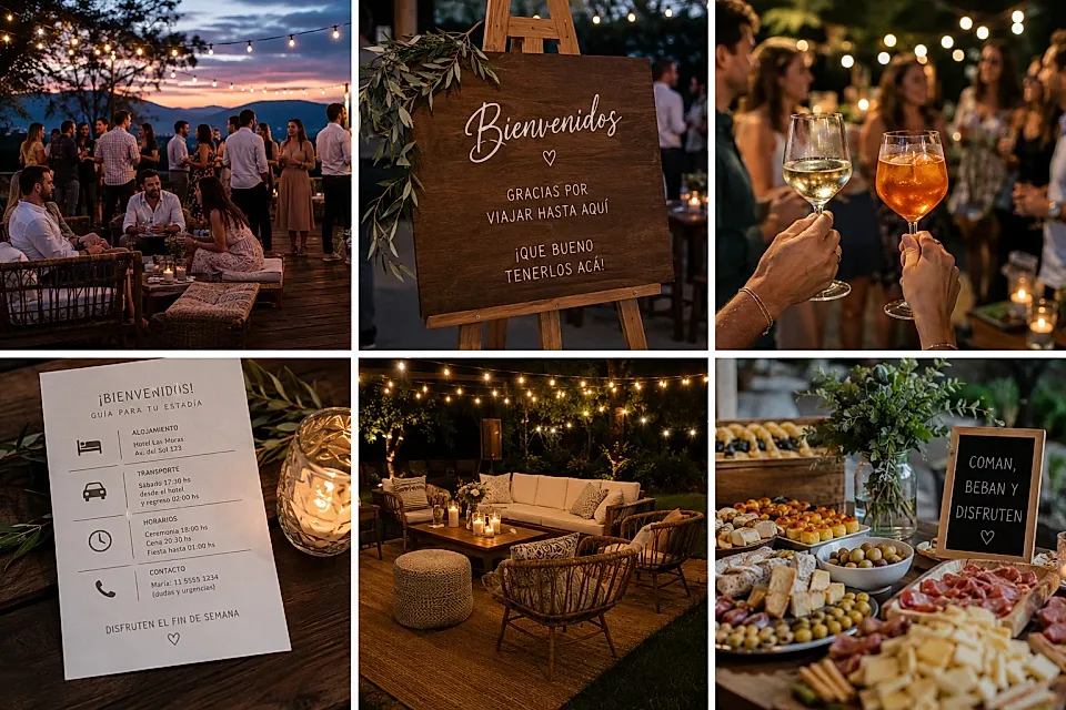 Welcome party de casamiento: una previa útil para recibir a quienes viajan