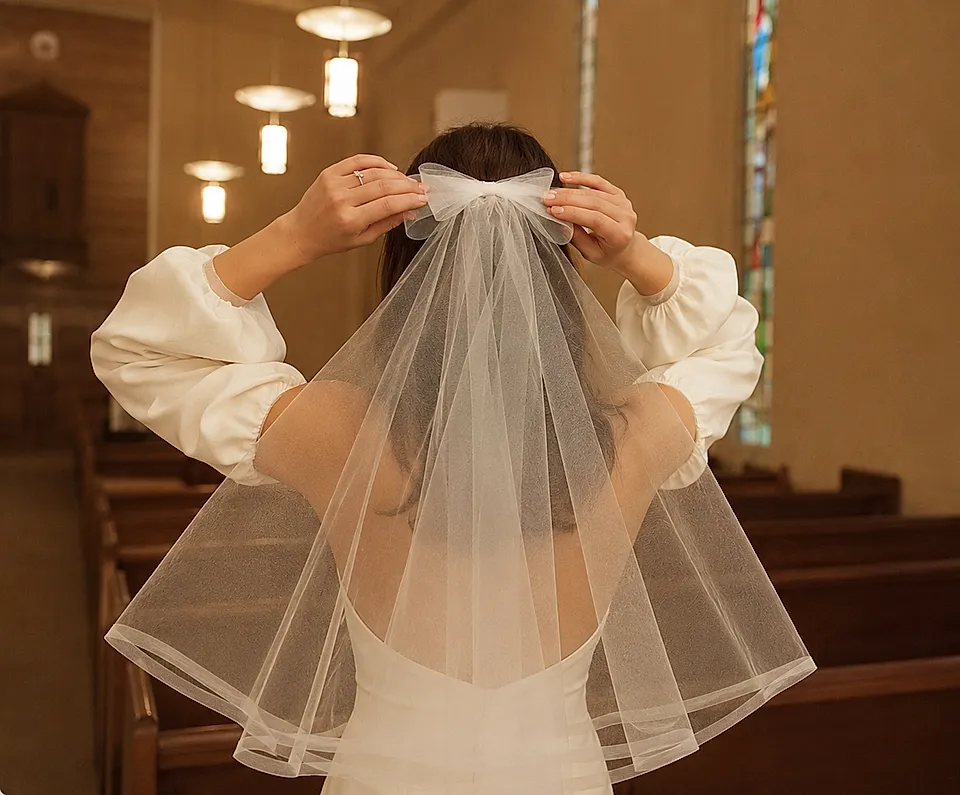 Velo o capa: cómo elegir el complemento ideal para tu look de novia