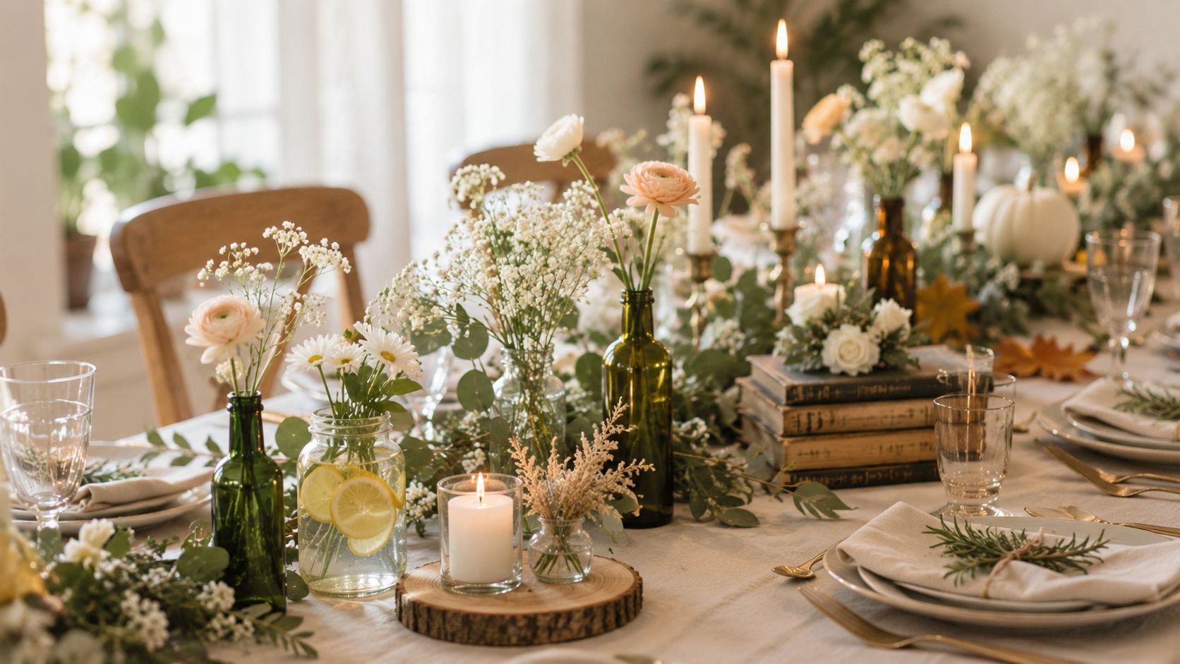 9 ideas creativas para armar tus propios centros de mesa sin gastar de más
